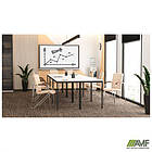 Стіл Турін розбірний (1187х600х750H) чорний графіт/Білий, фото 3