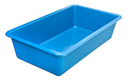 Таз (корито) пластиковий 65 літрів харчовий прямокутний синій 89*51*20 см (Юніпласт)