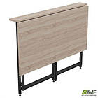 Стіл розкладний Fold FL1000 (1000х600х750Н) чорний/Дуб Сонома, фото 2