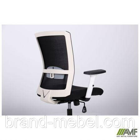 Крісло Uran White сидіння Сідней 07/спинка Сітка HY-100 чорна, фото 1