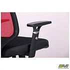 Крісло Онлайн сидіння Сітка чорна/спинка Сітка червона, фото 2