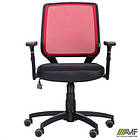 Крісло Онлайн сидіння Сітка чорна/спинка Сітка червона, фото 8