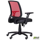 Крісло Онлайн сидіння Сітка чорна/спинка Сітка червона, фото 9