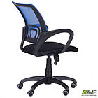 Крісло Веб сидіння Сітка чорна/спинка Сітка синя, фото 9