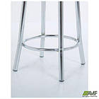 Табурет Таллі хром Шкірозамінник сірий, фото 4