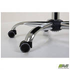 Крісло Самба-RC хром горіх Шкiрозамiнник сiрий без канта, фото 4