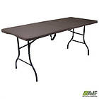 Стіл складаний Ford пластик під коричневий ротанг, фото 5