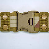 Нейлоновий швидкознімний полотняний тактичний ремінь унісекс 130 см US Desert, фото 6