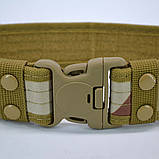 Нейлоновий швидкознімний полотняний тактичний ремінь унісекс 130 см US Desert, фото 7