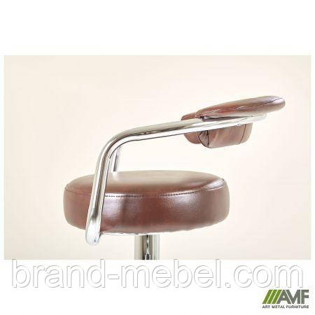 Стілець Маркіз Хокер хром Мадрас дк браун, підставка Т- образна, фото 1