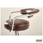 Стілець Маркіз Хокер хром Мадрас дк браун, підставка Т- образна, фото 2