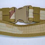 Нейлоновий швидкознімний полотняний тактичний ремінь унісекс 130 см US Desert, фото 8