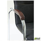 Стілець Самба хром горіх WAX Black Grey без канта, фото 2