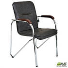 Стілець Самба хром горіх WAX Black Grey без канта, фото 6