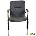 Стілець Самба хром горіх WAX Black Grey без канта, фото 8