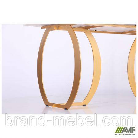 Стіл обідній Alexis gold / ceramics Lasa bianco, фото 1