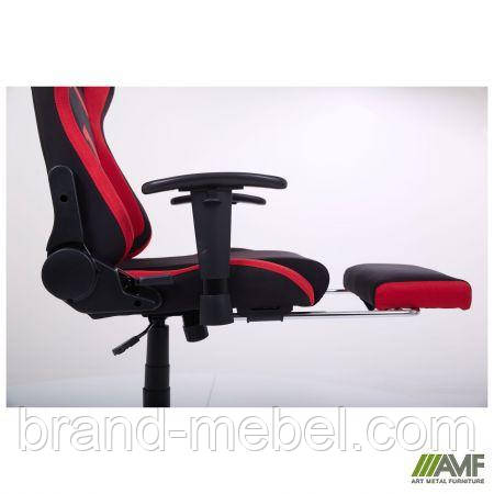 Крісло VR Racer Textile Craft чорний/червоний, фото 1