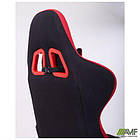 Крісло VR Racer Textile Craft чорний/червоний, фото 2