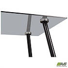 Стіл Umberto чорний/скло тоноване сіре, фото 2