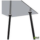 Стіл Umberto чорний/скло тоноване сіре, фото 3