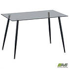 Стіл Umberto чорний/скло тоноване сіре, фото 5