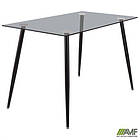 Стіл Umberto чорний/скло тоноване сіре, фото 6