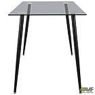 Стіл Umberto чорний/скло тоноване сіре, фото 7