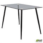 Стіл Umberto чорний/скло тоноване сіре, фото 9