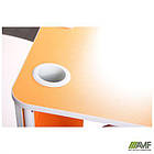 Парта учнівська одномісна 3 р.г., помаранч., фото 2