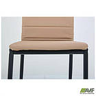 Стілець Сицилія НЬЮ черный Шкiрозамiнник бежевий, фото 2