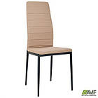 Стілець Сицилія НЬЮ черный Шкiрозамiнник бежевий, фото 5