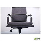 Крiсло Slim FX HB Хром Tilt WAX Black Grey, фото 2