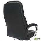 Крісло керівника Lester шкірозамінник чорний, фото 3