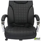 Крісло керівника Lester шкірозамінник чорний, фото 10