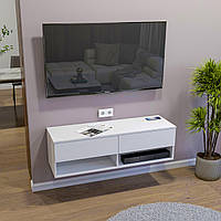 Підвісна ТВ тумба Istad Ш 1202 x В 360 x Г 380 мм Білий