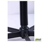 Табурет Грас Шкірозамінник чорний на роликах, фото 2