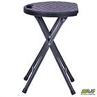 Табурет складаний Сеат пластик Rattan Black, фото 7