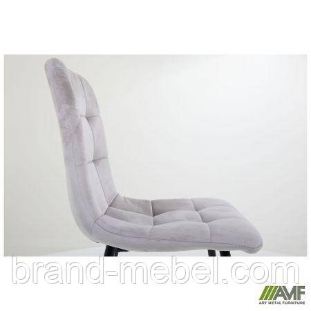 Стілець Cherry-C чорний/вельвет світло-сірий, фото 1