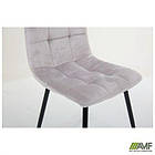 Стілець Cherry-C чорний/вельвет світло-сірий, фото 2