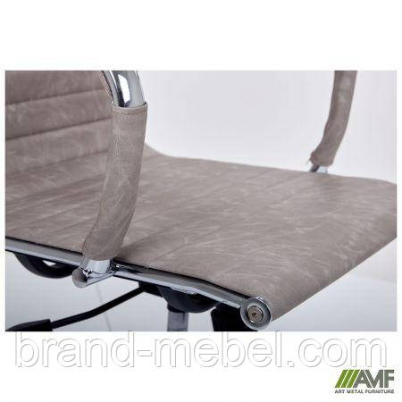 Крiсло Slim HB Хром Tilt WAX Light Grey, фото 1