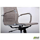 Крiсло Slim HB Хром Tilt WAX Light Grey, фото 2