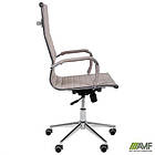 Крiсло Slim HB Хром Tilt WAX Light Grey, фото 8