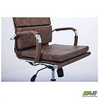 Крiсло Slim FX HB Хром Tilt WAX Coffee, фото 2