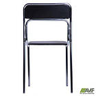 Стілець Аскона Хром кожзам чорний, фото 9