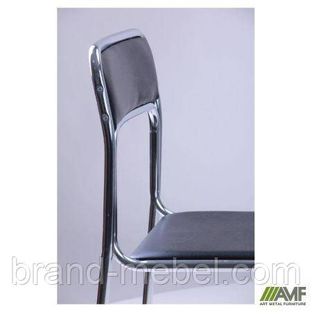 Стілець Аскона Хром кожзам чорний, фото 1