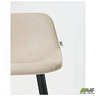 Стілець барний Clint шкірозамінник кремовий, фото 3