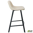 Стілець барний Clint шкірозамінник кремовий, фото 7