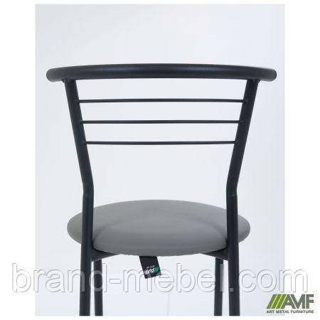 Стілець Маркос чорний Шкірозамінник сiрий, фото 1