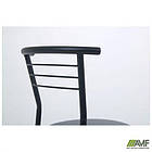 Стілець Маркос чорний Шкірозамінник сiрий, фото 3