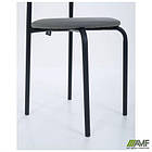 Стілець Маркос чорний Шкірозамінник сiрий, фото 4